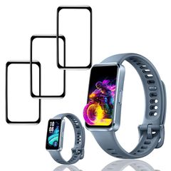 【3枚セット】 対応 HUAWEI BAND 10/9/8 フィルム 【日本旭硝子製】 用 Huawei band 10/9/8 保護フィルム PET複合材 炭素繊維 24時間自動修復技術 3D曲面 ケース カバー 耐衝撃 飛散防止 指紋防止 全面保護 極薄 
