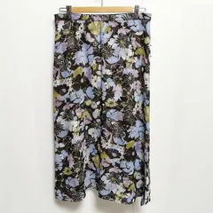 #anc レリアン Leilian スカート 花柄 フレア ロング 13 水色 緑 茶系 ピンク系 大きいサイズ レディース [924592]