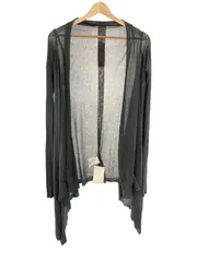 Rick Owens リックオウエンス 10SS ハイゲージコットンナイロンロングニットカーディガン グレー Sのサムネイル