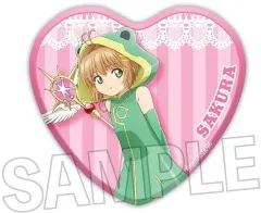 【中古】バッジ・ビンズ 3.木之本桜 ハート缶バッジ 「カードキャプターさくら クリアカード編」