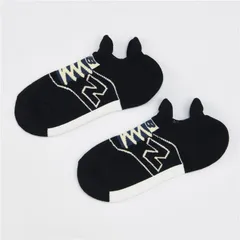 ニューバランス 靴下 メンズ レディース 1足 Newbalance スニーカー柄 パイルソックス 23-29cm  男女兼用 スニーカーソックス ソックス  くつ下  男性 女性 大人用   濃紺/LAS35701-OTS