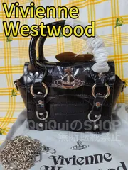 数回使用 極美品 ヴィヴィアンウエストウッド 2way バッグ レザー パープル 日本未入荷 Vivienne Westwood(ヴィヴィアンウエストウッド