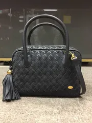 美品！格安！BALLY バリー イントレチャート スエード×レザー 2WAY ハンドバッグ フリンジチャーム付き