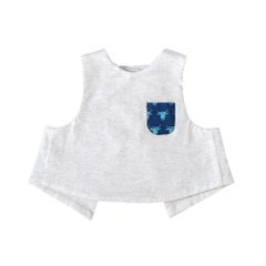 新品 10mois(ディモワ) SOULEIADO 着るスタイ シャツ 杢グレー 18121017のサムネイル