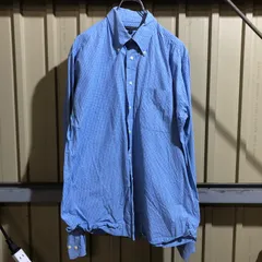 606 TOMMY HILFIGER 長袖シャツ 水色 L トミーヒルフィガー チェック柄 胸ポケット 古着卸 アメリカ仕入