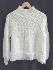 ◇ ⊆ BONLECILL ボンルシール ハイネック 長袖 ニット サイズF アイボリー レディース E  【1506110011220】