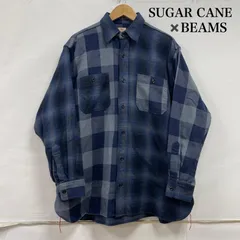 SUGAR CANE シュガーケーン シャツ、ブラウス 長袖 22AW 別注 Crazy Flannel Cheak Shirt BEAMS ビッグシルエット チェック ネル シャツ 11-11-0146-086