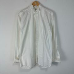 90s ChristianDior クリスチャンディオール　ダブルカフス プリーツデザインドレスシャツ　フランス製　ディオール　ドレスシャツ　長袖　長袖シャツ　古着