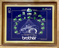 ピンバッジ　愛・地球博　brother 額入り