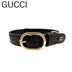 新品未使用　グッチ　 GG　ロゴ　黒　レザー　首輪 ゴールド　L　ベルト ループ 2025年最新】gucci 首輪の人気アイテム - メルカリ