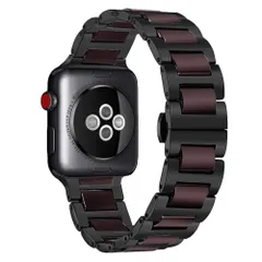 【在庫処分】時計バンドステンレスブラックブラウンセラミックベルト 40mm マットストラップの交換用バンド 38mm Apple Apple Watch Watch Series for 5、4、3、2、1と互換性 バンド iWatchバンド アップルウォッチ