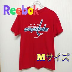 Reebok　リーボック　赤　Tシャツ　M　コットン100％　着丈68.5ｃｍ　身幅46ｃｍ　肩幅43ｃｍ　袖丈21ｃｍ　古着