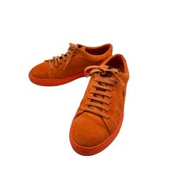 ダンヒル スニーカー L 1B106Y410 41(約26cm) dunhill ブランド 靴 シューズ スウェード オレンジ  メンズ 中古 W４