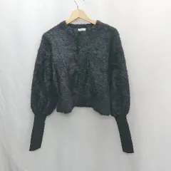 ◇ ⊇ apres jour mignon アプレジュールミニョン ニット 長袖 セーター サイズF ブラック レディース E  【1503050023290】