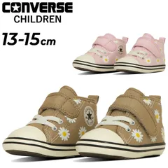 コンバース ベビーシューズ スニーカー 13-15cm 子供靴 converse BABY ALL STAR N デイジーフラワー V-1 キッズシューズ ベビー靴 花柄 総柄プリント ベルトタイプ マジックテープ 赤ちゃん 子ども   くつ /3730347