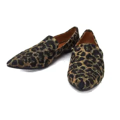 3.1 フィリップリム 3.1 phillip lim パンプス フラットシューズ ポインテッドトゥ ヒョウ柄 レオパード柄 37 黒 ブラック ベージュ /NT7のサムネイル