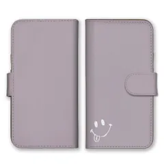 iPhone12 Pro Max ケース 手帳型 アイフォン12 プロマックス スマホケース 携帯ケース にこちゃん ニコちゃん スマイル ニコニコ 笑顔 ほぼ無地 くすみカラー ピンク ベージュ かわいい スマホカバー カラー03