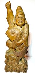 221、開運縁起物、幸運置物 七福神 恵比須様の置物 - メルカリ