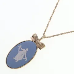  ウェッジウッド ネックレス ジャスパー ブルー メタル