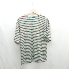 ◇ ⊂ ITEMS URBAN RESEARCH ボーダー柄 半袖 カットソー サイズM グリーン ブラウン レディース E  【1502030001556】