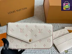 【今日特価】Louis Vuitton ルイ・ヴィトン スリーインワンレザーモデル ストロベリークリームカラーが美しい、ボックス付き