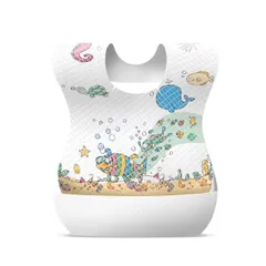 新品 [ZAHADA] 使い捨てエプロン ベビー スタイ 60枚入り よだれかけ お食事エプロン ビブ 不織布 防水 前掛け 子供 食事 赤ちゃん エプロン 出産祝い 携帯便利 洗濯不要