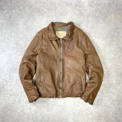 ジョルジオブラッド　レザー　ダブルライダース　ジャケット　38 ラムレザー　茶色 ジョルジオブラッド レザー ダブルライダース ジャケット 38