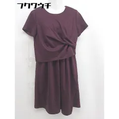 ◇ LAUTREAMONT ロートレアモン 半袖 膝丈 ワンピース サイズ38 バーガンディ レディース  【中古】 【1106230004852】