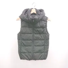◇ ⊇ UNIQLO ユニクロ 無地 ノースリーブ ダウンベスト サイズS グレー系 レディース メンズ E  【1506300019715】