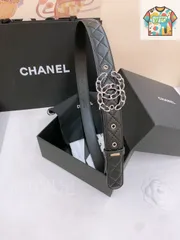 【今日特価】Chanel シャネル レザーベルト-1
