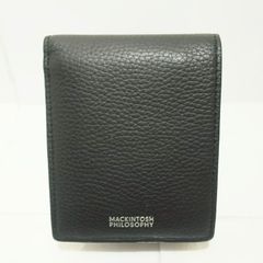 【MACKiNTOSH PHILOSOPHYマッキントッシュフィロソフィー】メンズ 2つ折り財布 ブラック 未使用品/mik0200