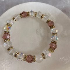 ✴︎スワロフスキー　ローズ　ブレスレット　ハンドメイド　✴︎