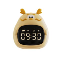 【新着商品】かわいい 小型 置き時計 画面が明る 起床用アラーム 電気時計 アラーム USB充電式(ドラゴン) 目覚まし時計 RAKSONIC