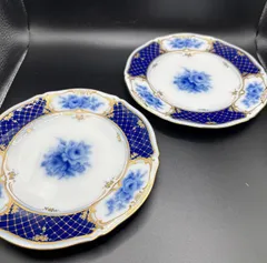 【極美品】大倉陶園 ブルーインペリアル プレート 皿 4枚セット 大倉陶園 ブルーインペリアル ケーキ皿 約18cm程度