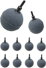 shymie エアー ストーン 球 型 空気 石 水槽 釣り 用 メダカ 金魚 錦鯉 水耕栽培 酸素 バブル 静音 直径 50 mm グレー