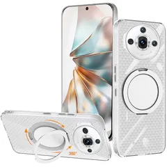 【新品】 ZTE nubia Z60S Pro ケース クリア TPU素材 MagSafe対応 リング360°回転スタンド機能 縦横両対応 滑り止め 薄型 軽量 指紋防止 黄ばみ防止 nubia z60s pro スマホケース レンズ保護 携帯便利 柔軟性 0