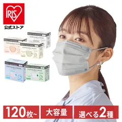 【公式】マスク 不織布 アイリスオーヤマ 不織布マスク 大容量 120枚 140枚 ふつう 大きめ 小さめ プリーツマスク 使い捨てマスク 大人用 プリーツ型 ディスポーザブルマスク 花粉対策 お得用