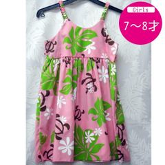 ムームー ドレス キッズ ハワイアン キャミソール 子供用 7歳 8歳 Dress 海外挙式参列用 女の子 幼児 ハワイ直輸入 No.78