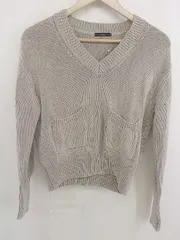 ◇ URBAN RESEARCH ROSSO アーバンリサーチ ロッソ ニット Ｖネック 長袖 セーター サイズF ベージュ レディース  【中古】 【1206230006815】