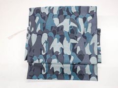【京松】リサイクル着物 未使用 作り帯 文化帯 ペンギン柄 正絹 sok7b07-20