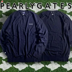 PEARLY GATES パーリーゲイツ ゴルフ ESSENTIAL SERIES ピュアカシミヤ フライングラビット刺繍 薄手 丸首 長袖 ニット セーター ゴルフウェア 053-2970051 定価4.1万 ダークネイビー ▲046▼50212w01