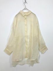 LOWRYS FARM ローリーズファーム LF622240AD シャンブレーワイド シャツ sizeF/クリーム  ■■レディース