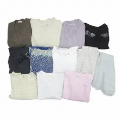 アースミュージック&エコロジー プレミアムレーベル 12点セット まとめ ニット カーディガン ワンピース スカート ショートパンツ カットソー 半袖 5分袖 長袖 刺繡 レース ドット 花柄 マルチカラー フリーサイズ ■MMI