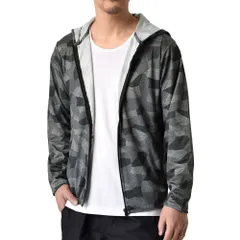 パーカー 《ブラックブロック》 新品 未使用 日除け 紫外線対策 ドライ 吸水速乾 総柄 軽量 ゴルフ【B8G】【メール便2】 ファッション