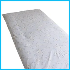 【数量限定】綿100% 吸湿性 約105×215cm 通気性 シングルロング 心地よい肌触り ブルー オールシーズン 「アネモネ」 洗える 敷き布団カバー CT13113-76 メリーナイト