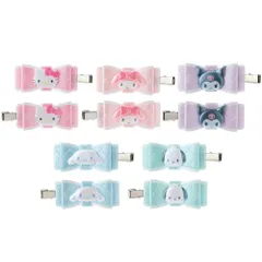 サンリオ 前髪クリップ キルトリボン ヘアクリップ 前髪 クリップ 跡がつかない ヘア ピン 髪留め 髪飾り ヘアアクセサリー キャラクター かわいい グッズ