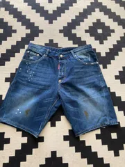 DSQUARED2 デニムハーフパンツ　ダメージ　ペイント　アンダーカバー