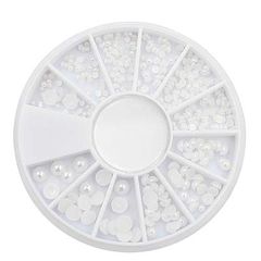 【数量限定】パール ネイルパーツ ホワイトパール サイズMIX パールミックス ジェルネイル ネイルアート パーツ ネイルパール 半円パール 1.5mm 2mm 3mm 4mm 各4サイズ