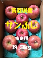 青森県産 りんご サンふじ 家庭用 約3kg