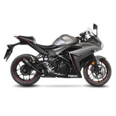 LeoVince / レオビンチ  LV-10 FULL BLACK SLIP-ON EXHAUST YZF-R3 R3 MT-03 15-24 丨15212FB